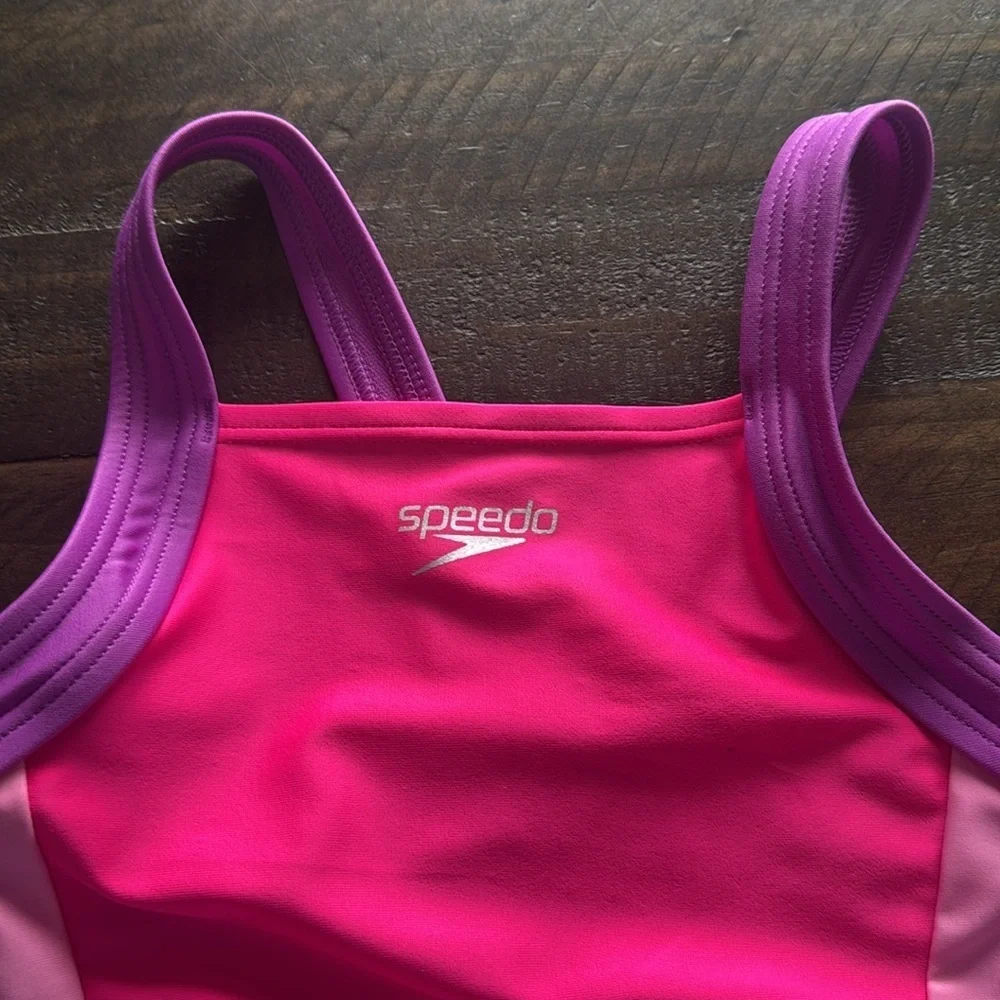 Speedo Kids Swim One Piece - Pink and Purple size xs